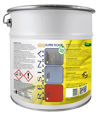 SUPER FLOOR TRASP. SATINATO Resina permanente incolore