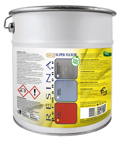 SUPER FLOOR ROSSO Resina permanente rossa 